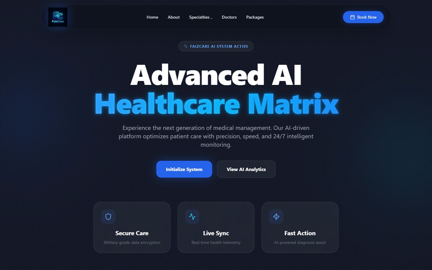 FaizCare - AI Powered Hospital Management Web App